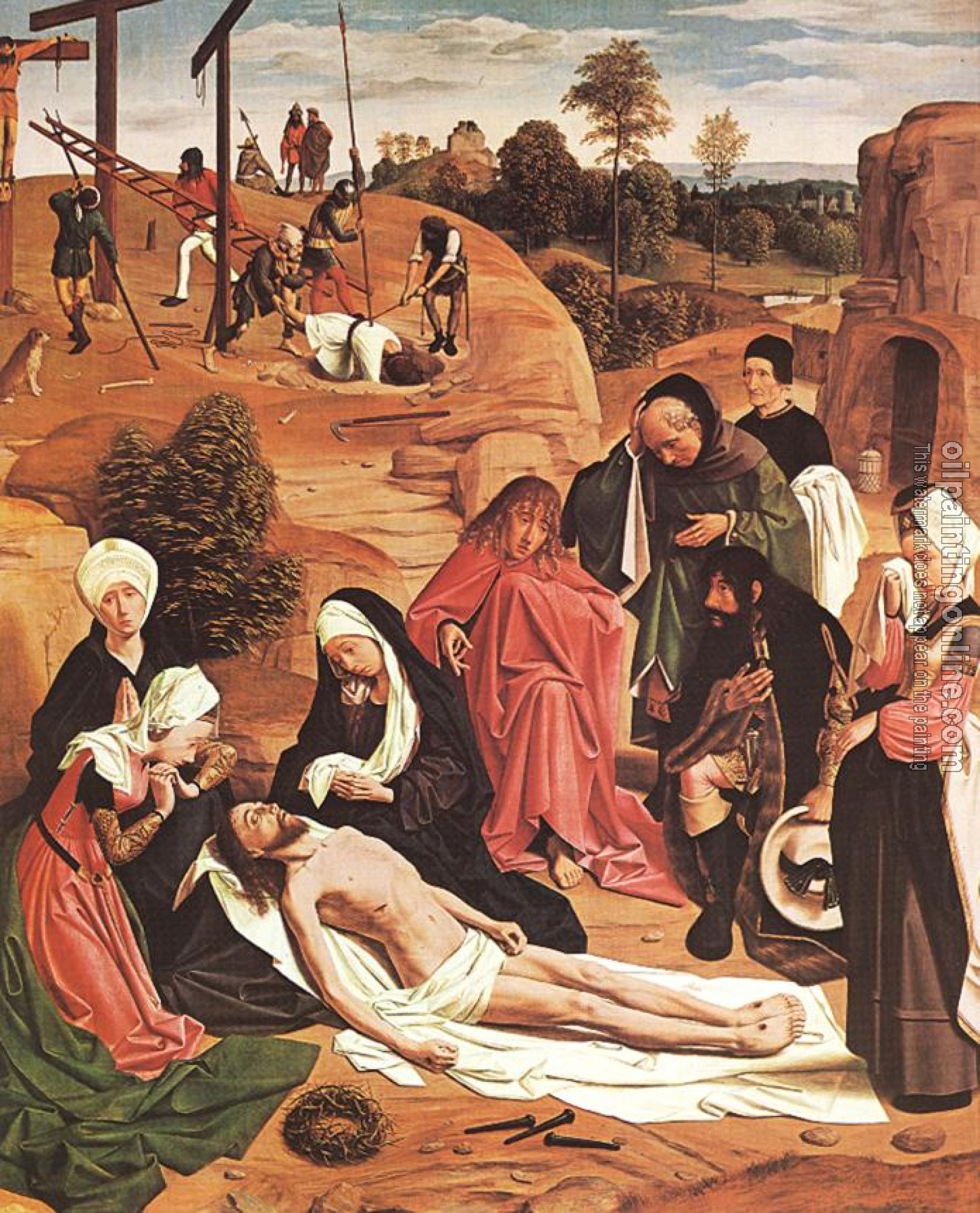 Geertgen tot Sint Jans - Lamentation over the Dead Christ